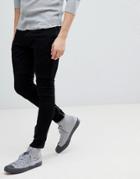 Mango Man Biker Jeans In Black - Black
