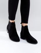 Asos Absolute Suede Chelsea Ankle Boots - Black
