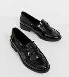 Miss Selfridge Patent Loafers In Black