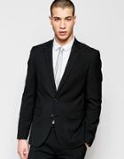 Asos Skinny Suit Jacket With Stretch In Black - Black