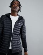 Columbia Powder Lite Lightweight Hybrid Puffer Jacket Hooded In Black - Black