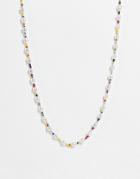 Pieces Beaded And Pearl Necklace In Multi