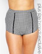 Big Guns For Asos Hounds Tooth High Waist Bikini Bottom