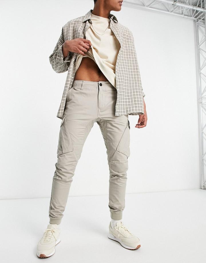 River Island Cargo Pants In Stone-neutral