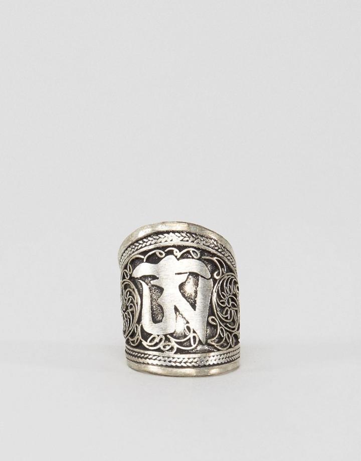 Raga Engraved Ring - Silver