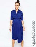 Asos Maternity Wiggle Wrap Dress - Navy