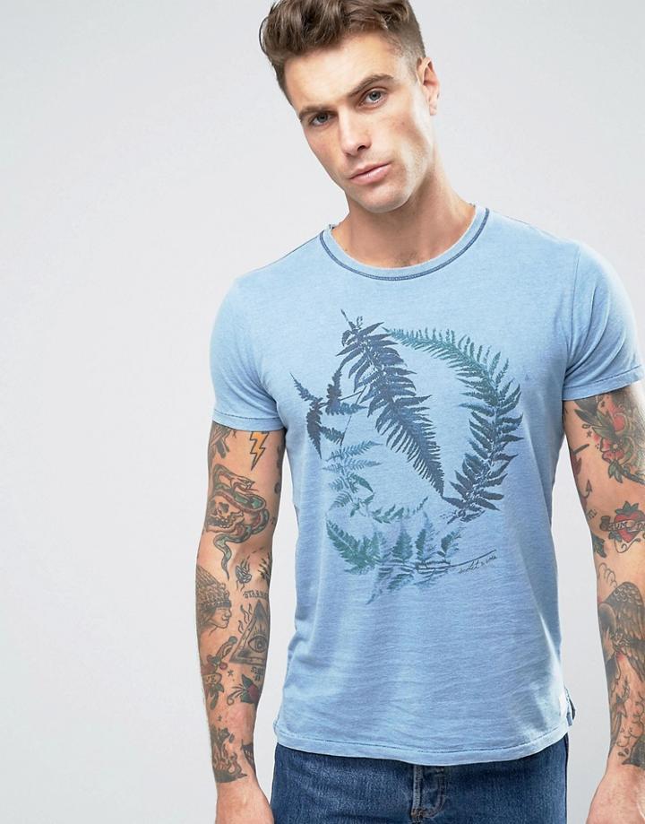 Scotch And Soda Printed T-shirt - Blue