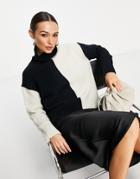 & Other Stories Color Block Sweater In Black And White