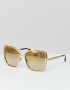 Dolce & Gabbana Square Sunglasses In Gold - Gold