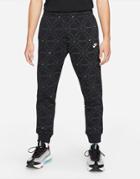 Nike Branded Aop Pack All Over Logo Cuffed Sweatpants In Black/multi