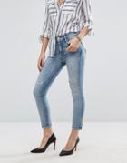 A-gold-e Sophie Crop Jean With Rips - Blue