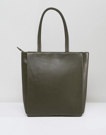 Jaeger Icon Leather Tote Bag - Green