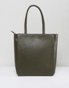 Jaeger Icon Leather Tote Bag - Green