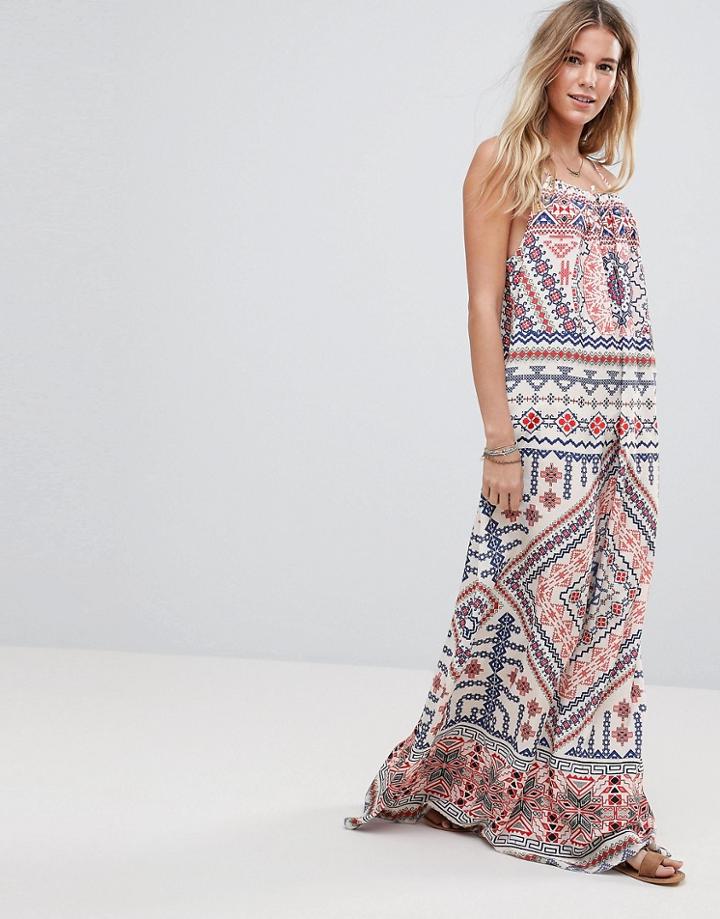 Island Stories Maxi Beach Dress-multi