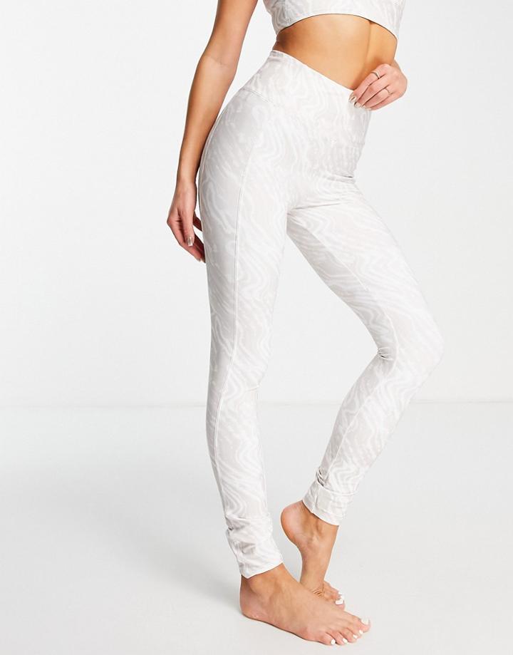 & Other Stories Recycled Polyamide Yoga Leggings In Off White - Part Of A Set