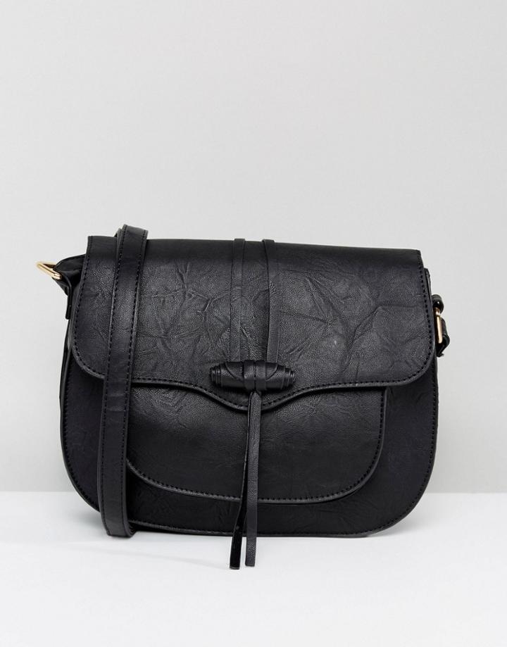 Yoki Saddle Bag With Tassel Detail - Black