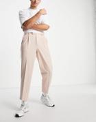 Asos Design Oversized Tapered Smart Pants In Pink