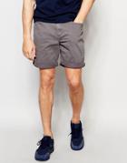 Pull & Bear Denim Shorts In Gray In Regular Fit - Gray