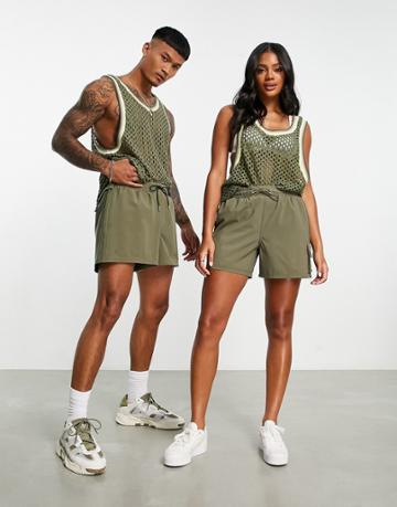 Adidas Originals X Ivy Park Shorts In Khaki-green