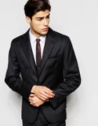 Hart Hollywood By Nick Hart 100% Wool Unlined Wool Suit Jacket In Slim Fit - Charcoal