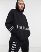 Asos Dark Future Co-ord Extreme Oversized Hoodie With Logo Print-black