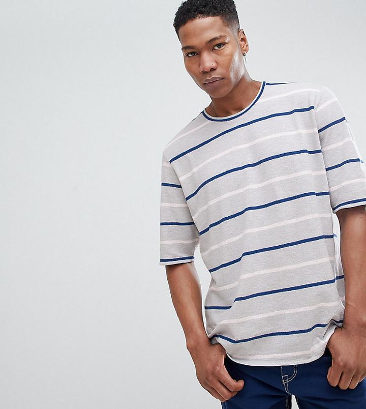 Noak T-shirt In Knitted Jersey With Stripe - Green