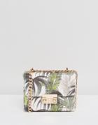 New Look Botanical Floral Chain Bag - White