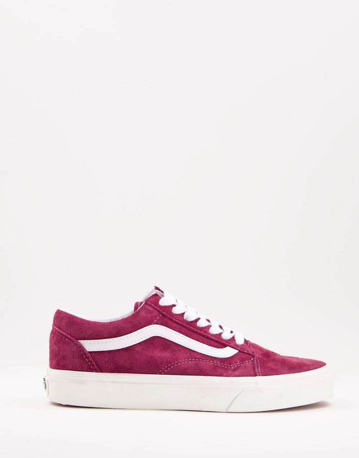 Vans Old Skool Suede Sneakers In Burgundy-red
