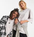 Collusion Unisex Oversized T-shirt In Mushroom-neutral