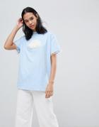 Lazy Oaf Fluffy Cloud Oversize T-shirt - Blue