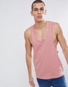Asos Design Tank With Extreme Racer Back In Pink - Pink