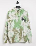 Asos Design Oversized Hoodie In Autumnal Tie Dye With Mushroom Back Print-multi