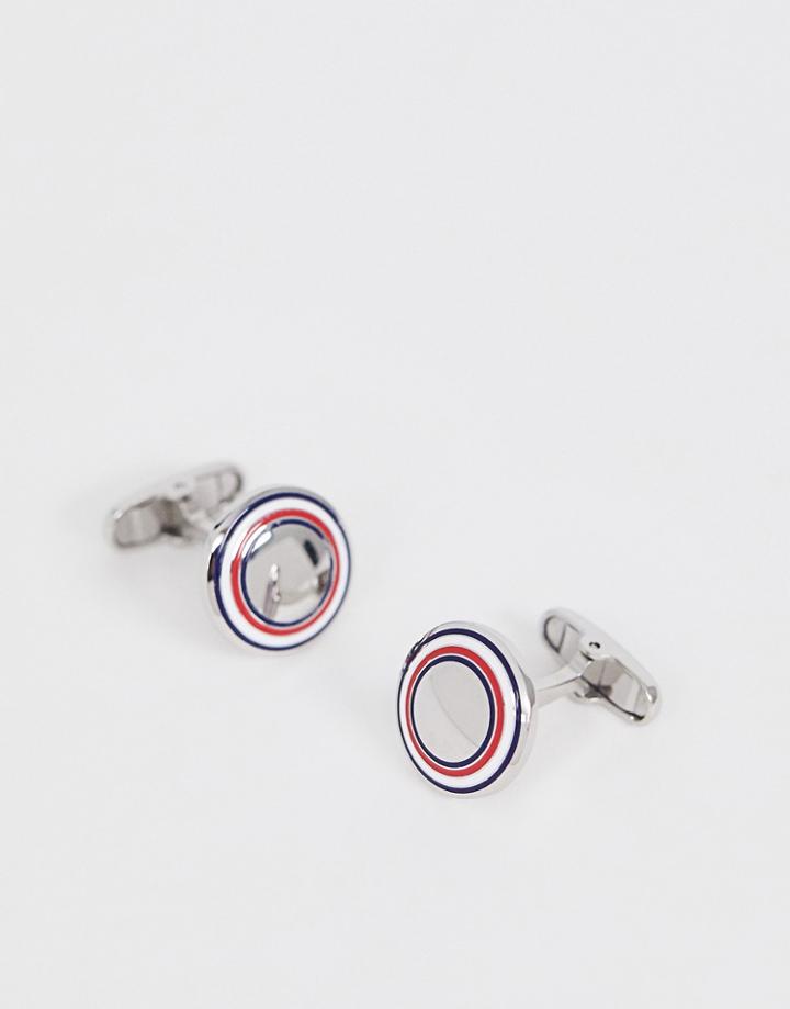 Tommy Hilfiger Round Cufflinks - Silver