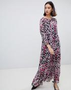Selected Femme Floral Print Maxi Dress-multi