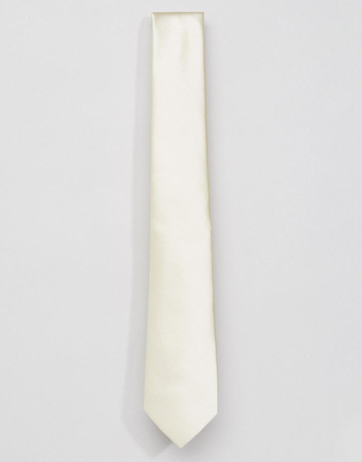 Asos Wedding Tie In Champagne - Beige