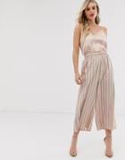 Asos Design Easy Elasticated Culottes In Stripe-multi