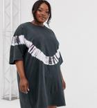 Asos Design Curve Tie Dye Oversize T Shirt Dress - Multi