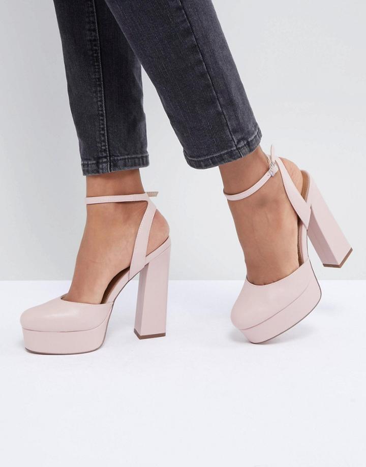 Asos Design Parachute Platform Heels - Pink