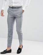 Rudie Twisted Check Skinny Fit Suit Pants - Black
