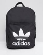 Adidas Originals Large Trefoil Logo Backpack In Black Dj2170 - Black