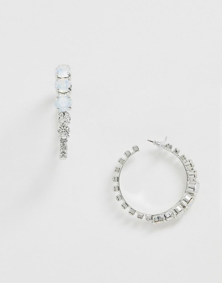 Krystal London Swarovski Crystal Graduated Hoop-clear