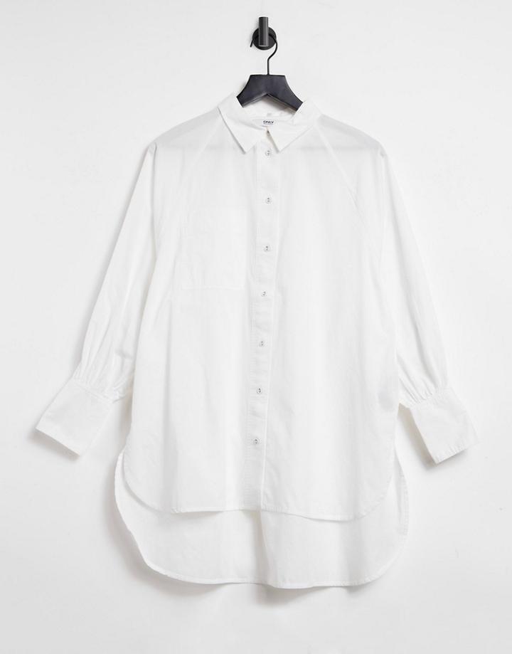 Only Oversized Shirt In White
