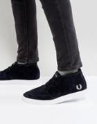 Fred Perry Shields Mid Suede Sneakers In Navy - Navy