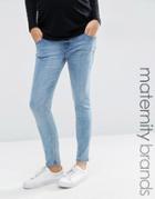New Look Maternity Vintage Wash Slim Jeans - Blue