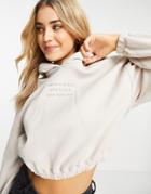 Abercrombie & Fitch Logo Hoodie In Dusky Pink-grey