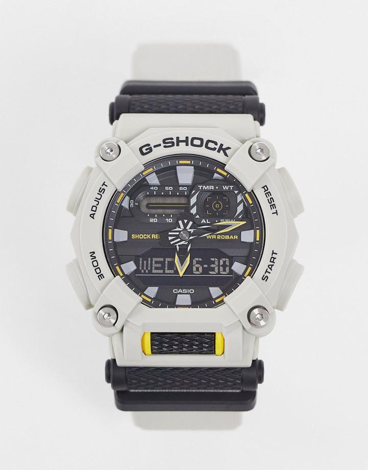 Casio G Shock Unisex Silicone Watch In Beige Ga900hc-neutral