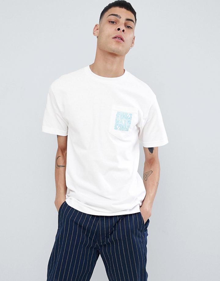 Primitive Skateboarding Pocket T-shirt With Warped Back Print In White - White