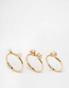 Neve & Eve Three Ring Set - Nude