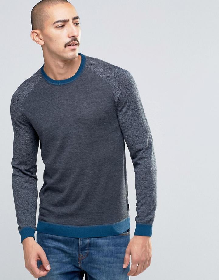 Ted Baker 100% Merino Wool Sweater - Gray