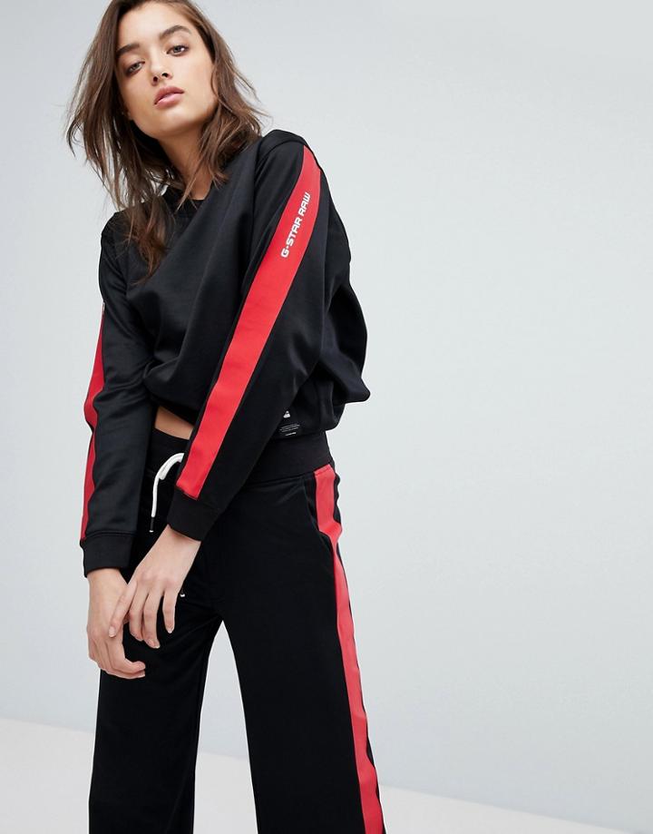 G-star Sweatshirt With Sleeve Taping - Gray